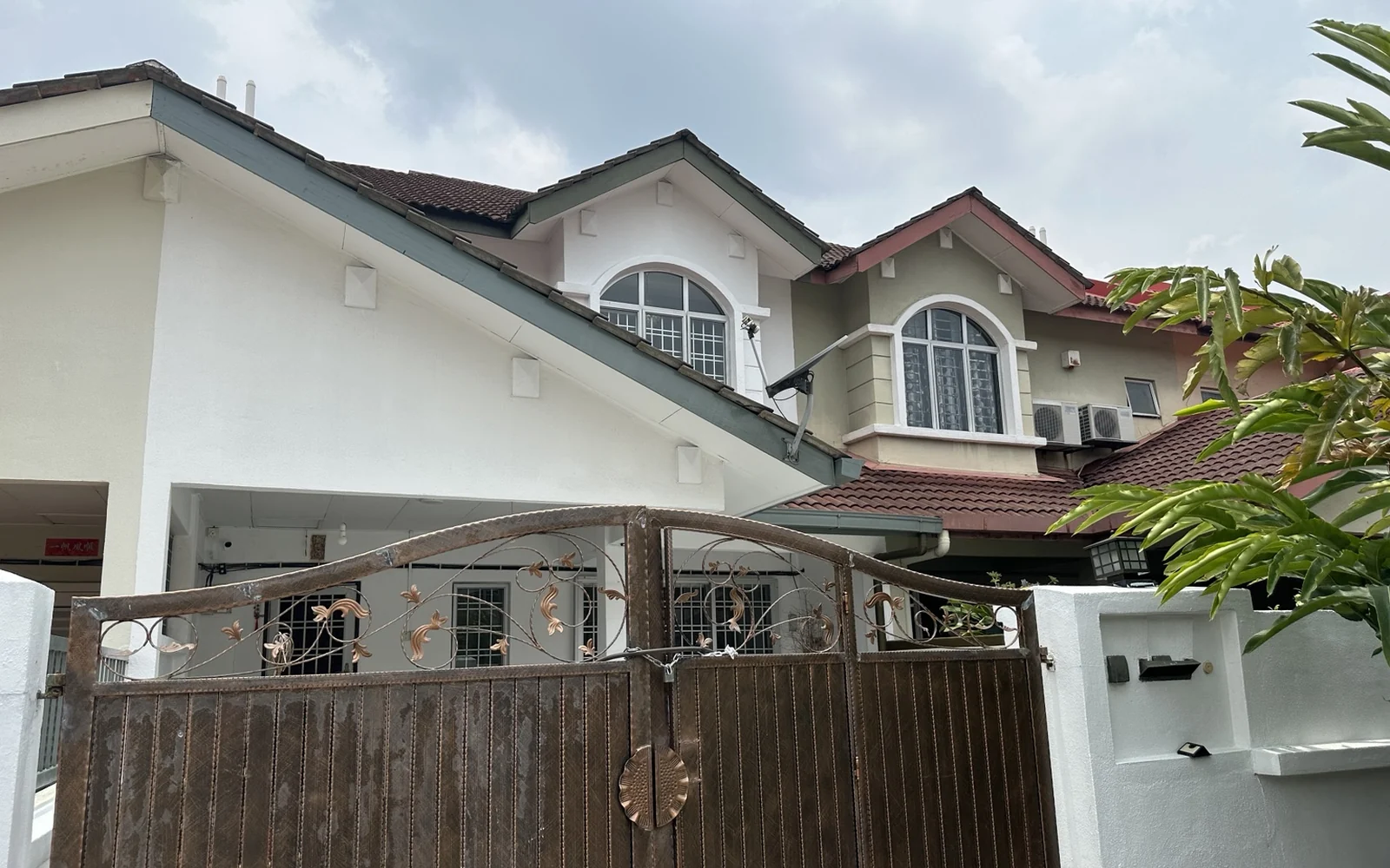 Front exterior of the double-storey terraced house