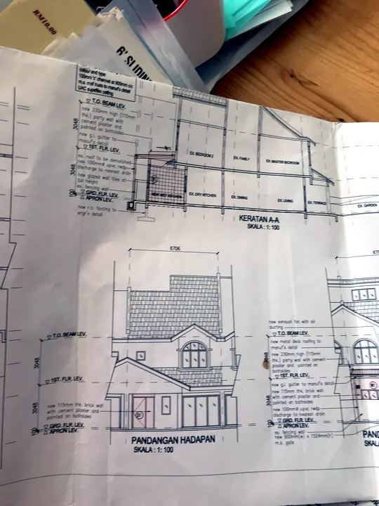 Front elevation drawing